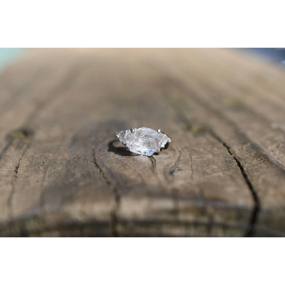 Raw Lake County Diamond Engagement Ring